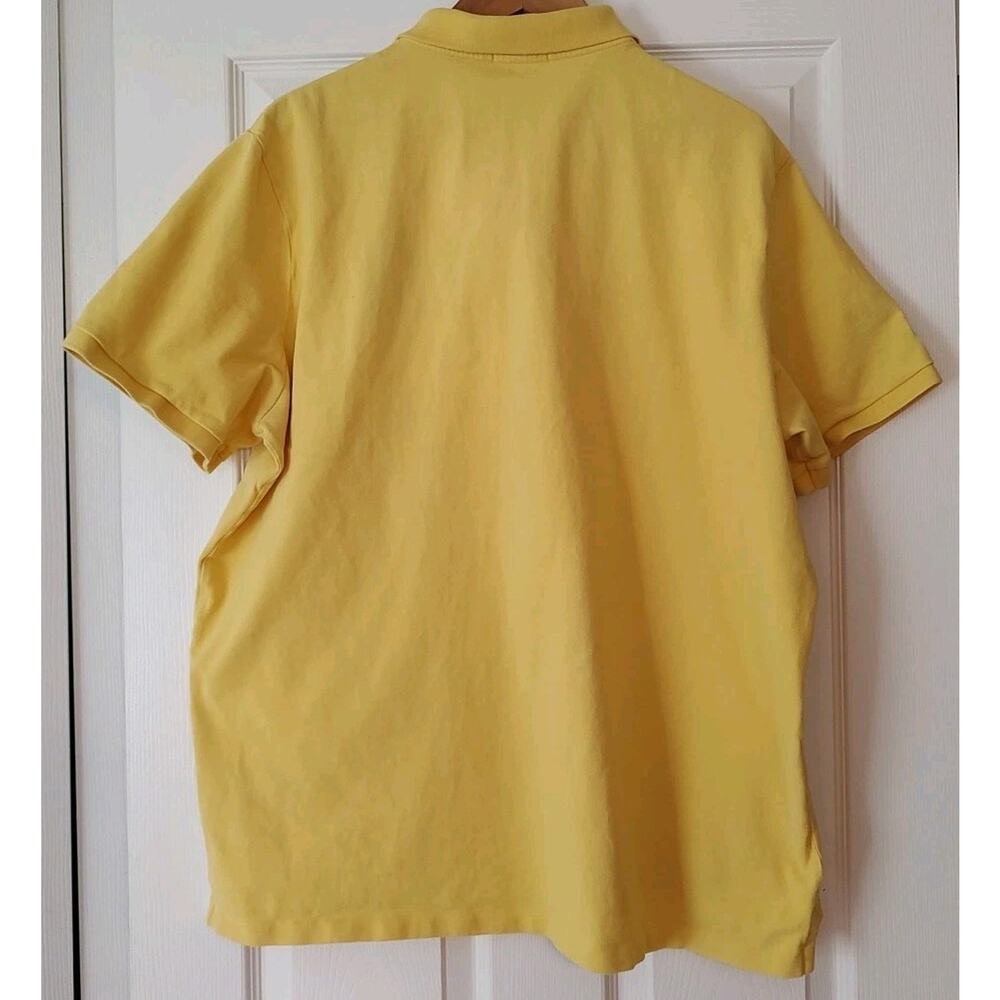 Men's Polo Ralph Lauren Big Pony #3 Yellow Collared Short Sleeve Shirt - 3XL - Picture 4 of 8